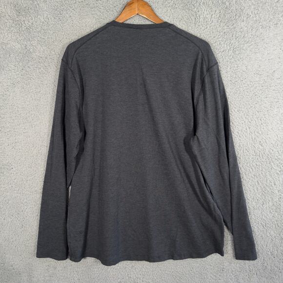 Lululemon 5 Year Basic Long Sleeve Henley Black Gray Size XL - Picture 5 of 7